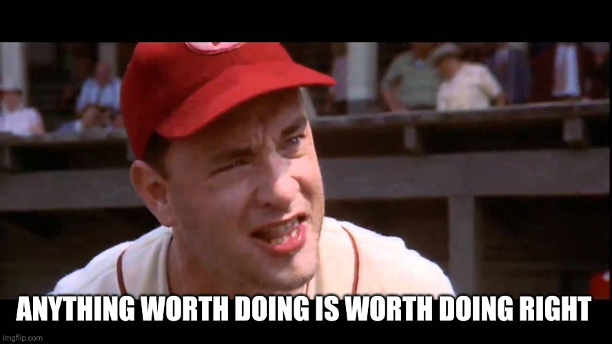 Are you crying? | ANYTHING WORTH DOING IS WORTH DOING RIGHT | image tagged in are you crying | made w/ Imgflip meme maker