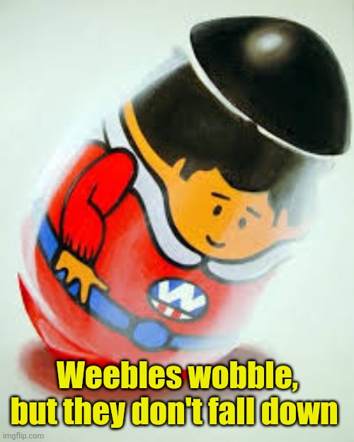 weeble | Weebles wobble, but they don't fall down | image tagged in weeble | made w/ Imgflip meme maker