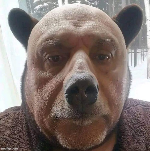 bear man | image tagged in bear man | made w/ Imgflip meme maker