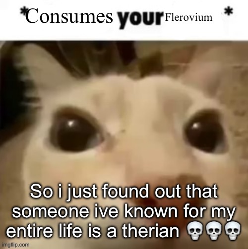 Yakko consumes your flerovium | So i just found out that someone ive known for my entire life is a therian 💀💀💀 | image tagged in yakko consumes your flerovium | made w/ Imgflip meme maker