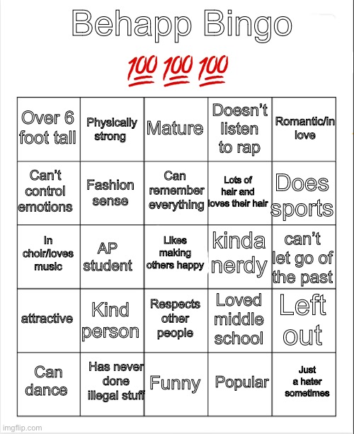 High Quality Behapps Bingo Blank Meme Template