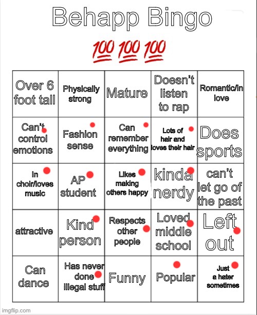 Behapps Bingo | image tagged in behapps bingo | made w/ Imgflip meme maker