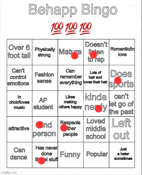 More accurate version | image tagged in behapps bingo | made w/ Imgflip meme maker