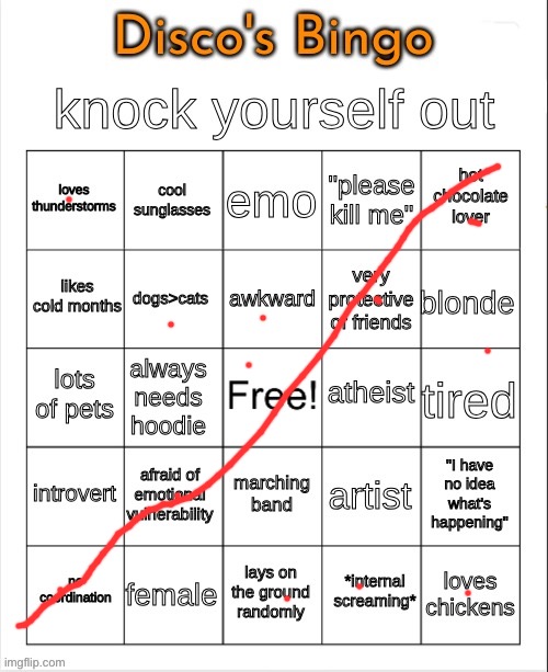 Disco's Bingo | image tagged in disco's bingo | made w/ Imgflip meme maker