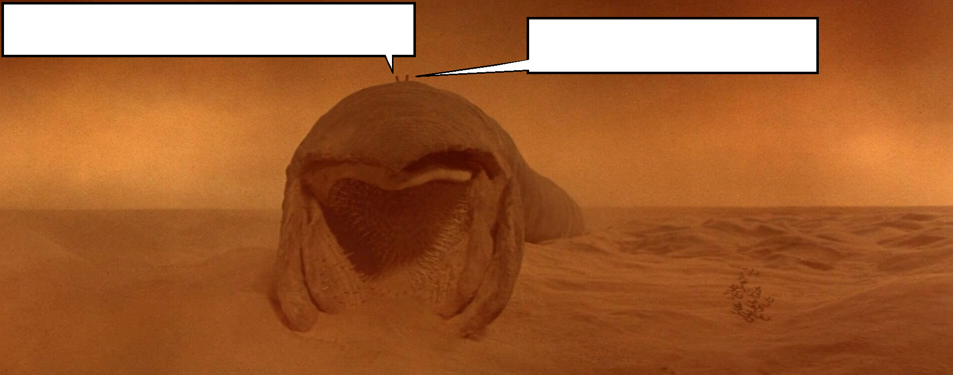 High Quality DUNE 1984 SANDWORM INCLUDING RIDERS Blank Meme Template