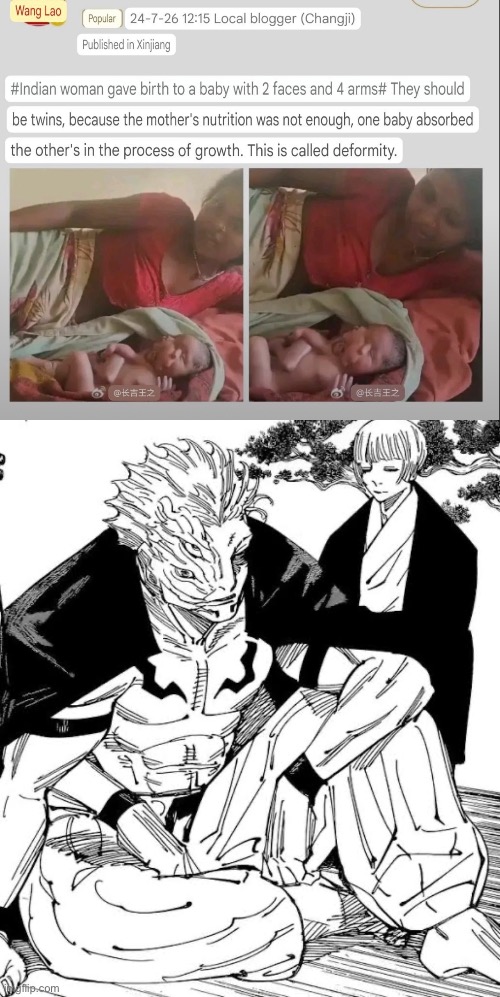 (sukuna ate his brother in the womb) | made w/ Imgflip meme maker