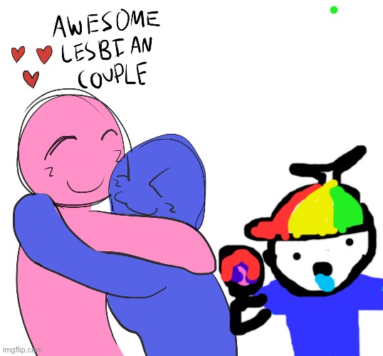 Little Timmy | image tagged in awesome lesbian couple | made w/ Imgflip meme maker