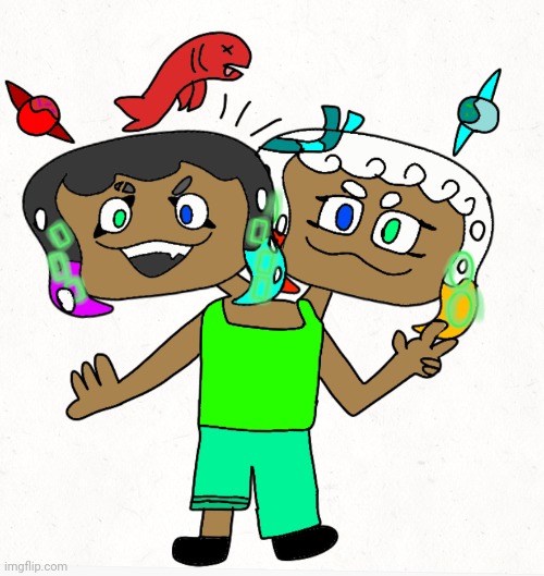 Fin & guppie ( smol ) | image tagged in fin guppie smol | made w/ Imgflip meme maker