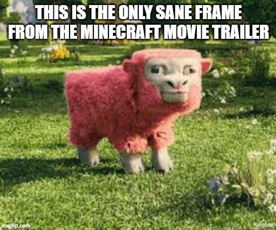 THIS IS THE ONLY SANE FRAME FROM THE MINECRAFT MOVIE TRAILER | made w/ Imgflip meme maker