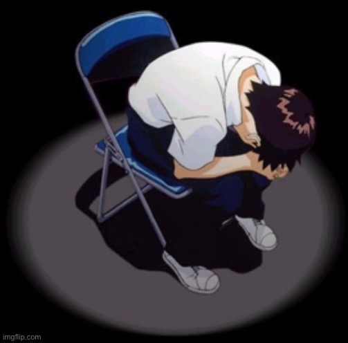 shinji chair meme | image tagged in shinji chair meme | made w/ Imgflip meme maker