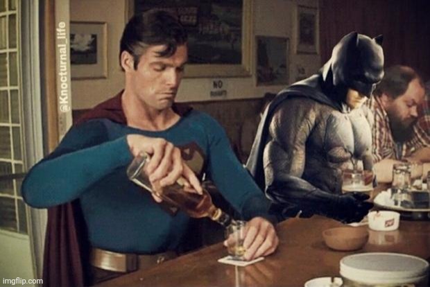 image tagged in sad batman superman | made w/ Imgflip meme maker