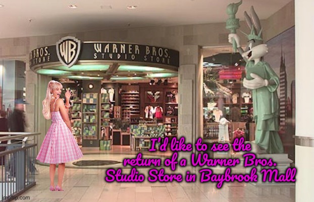 Warner Bros. Studio Store | I’d like to see the return of a Warner Bros. Studio Store in Baybrook Mall | image tagged in warner bros,barbie,texas,flintstones,scooby doo,looney tunes | made w/ Imgflip meme maker