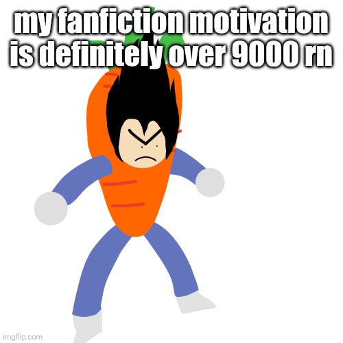 vegetable | my fanfiction motivation is definitely over 9000 rn | image tagged in vegetable | made w/ Imgflip meme maker