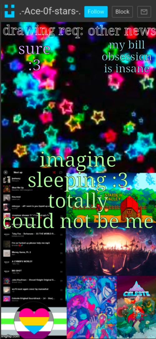 it is two in the morning | sure :3; my bill obsession is insane; imagine sleeping :3
totally could not be me | image tagged in if you see this i probably didn't add a title 3 | made w/ Imgflip meme maker