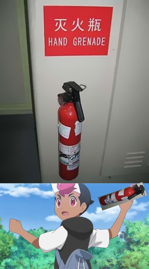 Time to throw that "hand grenade". | image tagged in grenade,fire extinguisher | made w/ Imgflip meme maker