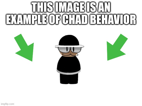 image tagged in this image is an example of chad behavior | made w/ Imgflip meme maker