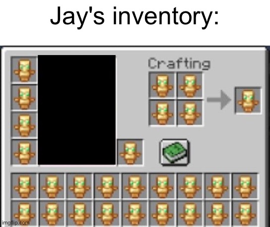 Totem Of Undying Meme | Jay's inventory: | image tagged in totem of undying meme | made w/ Imgflip meme maker