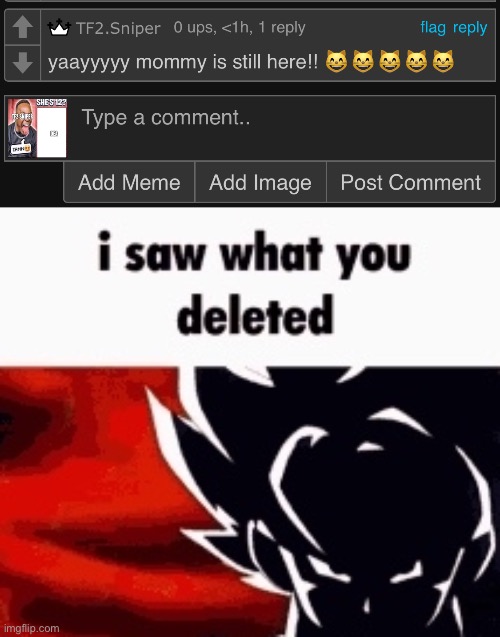 image tagged in i saw what you deleted | made w/ Imgflip meme maker