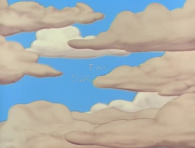 High Quality Simpsons Intro Logo Sky Blank Meme Template