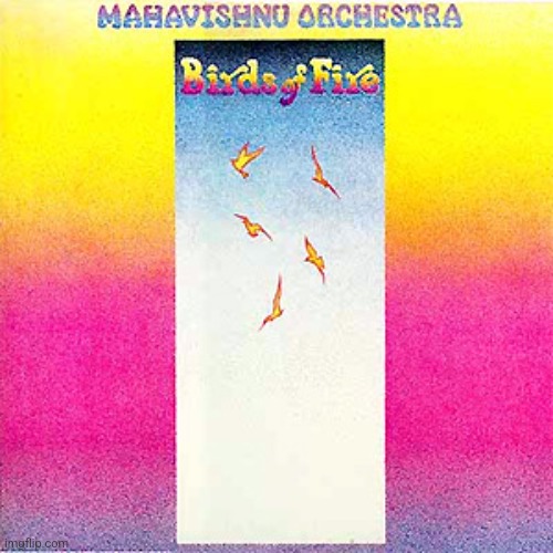 Birds of Fire by Mahivishnu Orchestra. Whole album is instrumental, but even if your nit into that, you won't be disappointed | image tagged in birds of fire,mahivishnu orchestra,jazz fusion,1973 | made w/ Imgflip meme maker