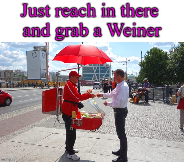 Good eats | Just reach in there 
and grab a Weiner | image tagged in weiner | made w/ Imgflip meme maker