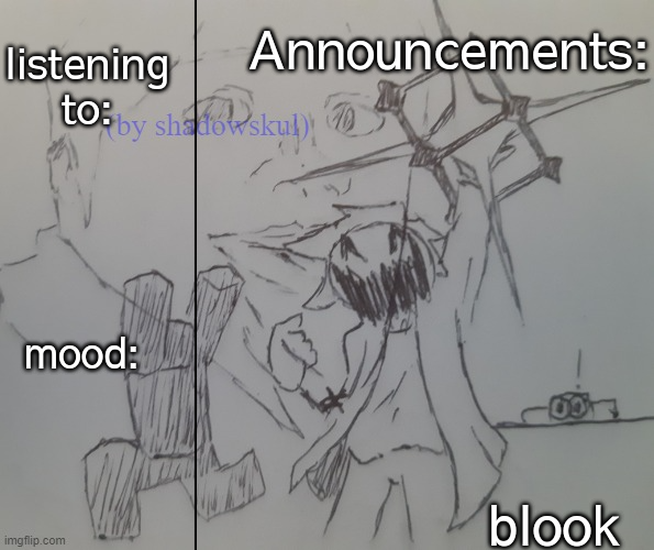 blook announcement template Blank Meme Template