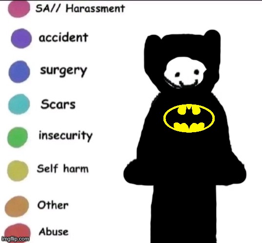 Am batman | image tagged in share your story | made w/ Imgflip meme maker