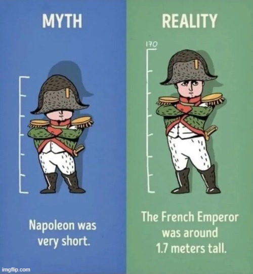 Napoleon's true height | image tagged in vinny x theyesninja,napoleonic france,napoleon,there's nothing we can do | made w/ Imgflip meme maker