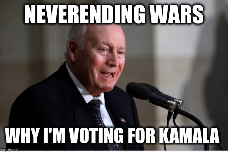 NEVERENDING WARS; WHY I'M VOTING FOR KAMALA | image tagged in memes,militarism,imperialism,hegemony,unilateralism,nuclear war | made w/ Imgflip meme maker