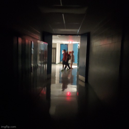 Lights went out in the halls at my school | made w/ Imgflip meme maker