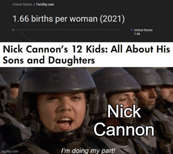 Nick Cannon | image tagged in i'm doing my part | made w/ Imgflip meme maker