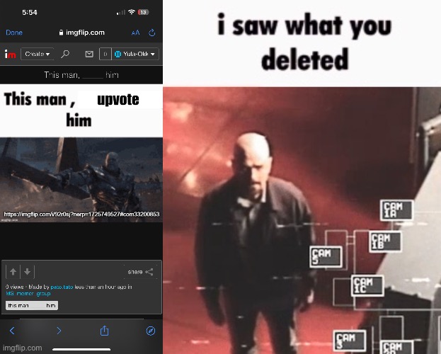Pato. | image tagged in i saw what you deleted | made w/ Imgflip meme maker