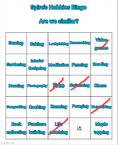 Pick a lane Lil bro? | image tagged in spire's hobbies bingo | made w/ Imgflip meme maker