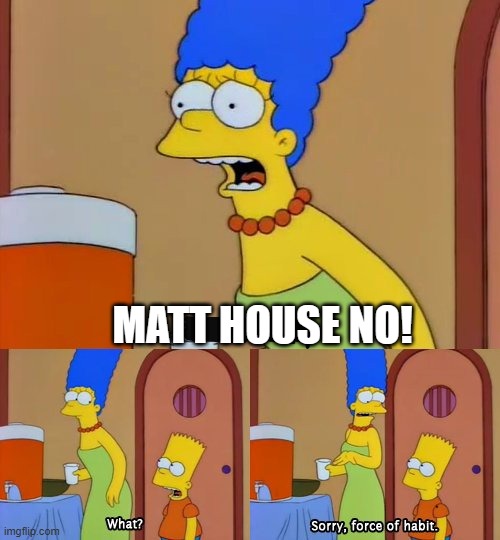 Simpsons bart no | MATT HOUSE NO! | image tagged in simpsons bart no | made w/ Imgflip meme maker