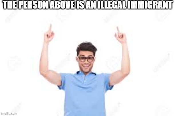 And that's how X | THE PERSON ABOVE IS AN ILLEGAL IMMIGRANT | image tagged in and that's how x | made w/ Imgflip meme maker