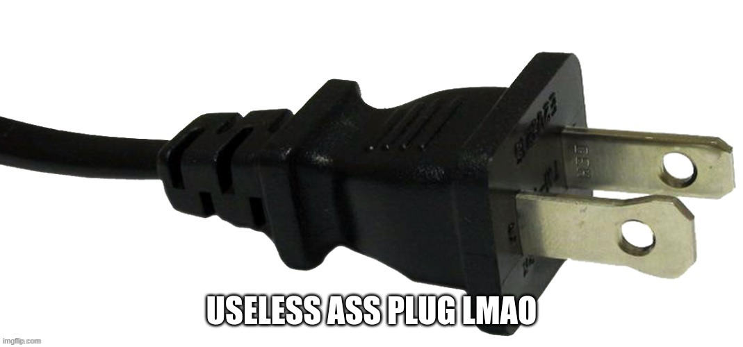 plug | USELESS ASS PLUG LMAO | image tagged in plug | made w/ Imgflip meme maker