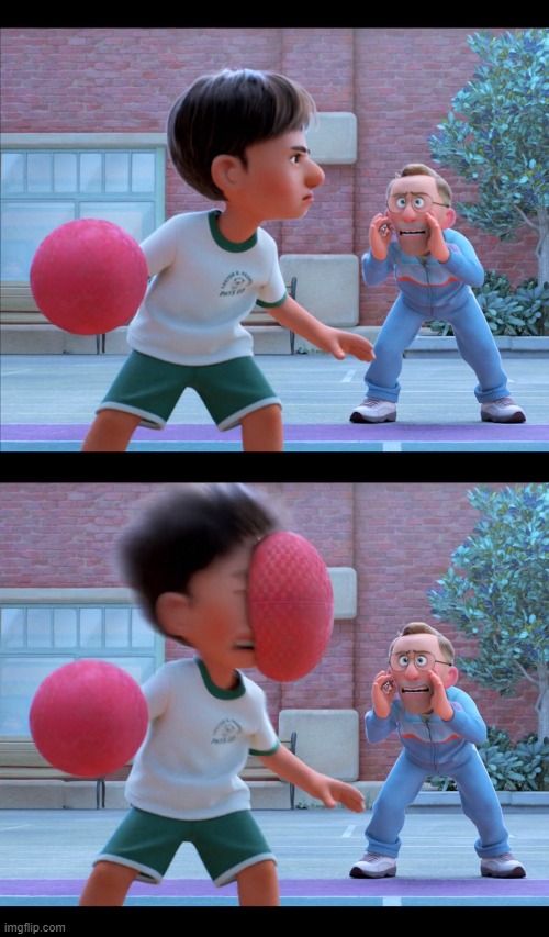 DODGEBALL TO THE FACE | image tagged in dodgeball to the face | made w/ Imgflip meme maker