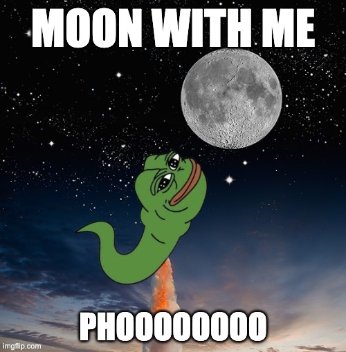 To the moon | MOON WITH ME; PHOOOOOOOO | image tagged in tadpole,moon | made w/ Imgflip meme maker