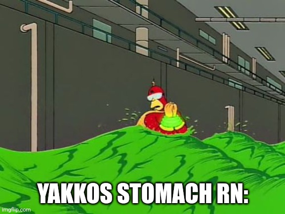 Radioactive man  | YAKKOS STOMACH RN: | image tagged in radioactive man | made w/ Imgflip meme maker