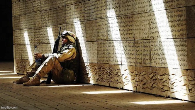Sad soldier (HD Version) | image tagged in sad soldier hd version | made w/ Imgflip meme maker