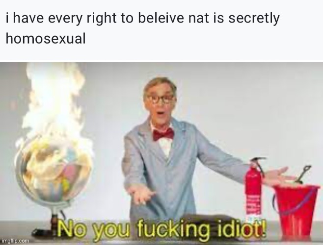 image tagged in no you fucking idiot | made w/ Imgflip meme maker