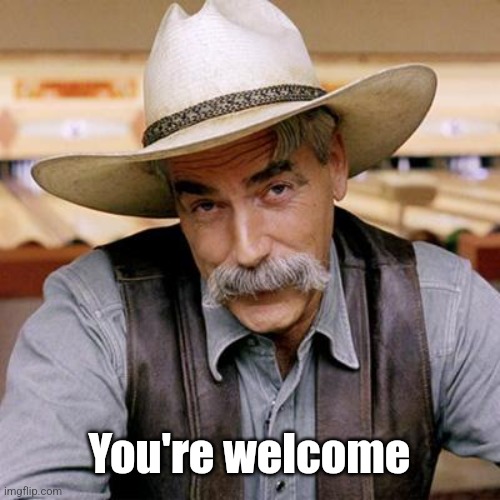 SARCASM COWBOY | You're welcome | image tagged in sarcasm cowboy | made w/ Imgflip meme maker