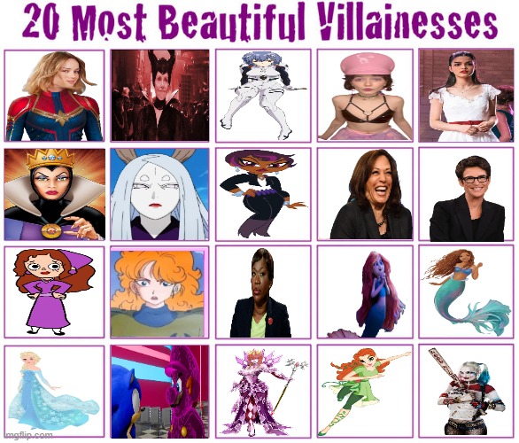 20 most beautiful villainesses | image tagged in most beautiful villainesses,villains,evil,beautiful woman,media,comics/cartoons | made w/ Imgflip meme maker