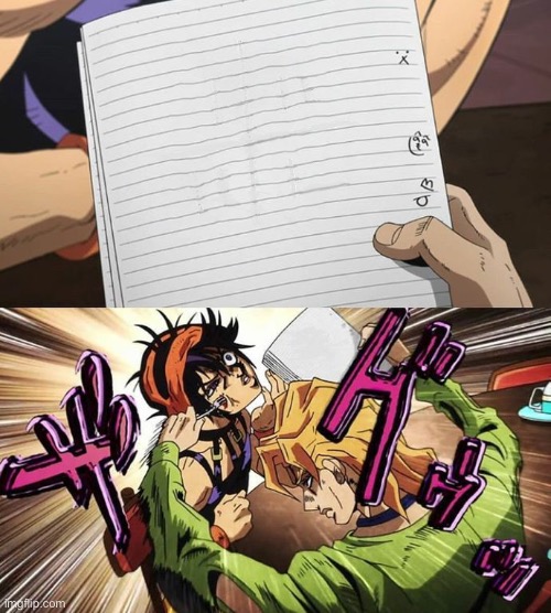 Fugo stab | image tagged in fugo stab | made w/ Imgflip meme maker