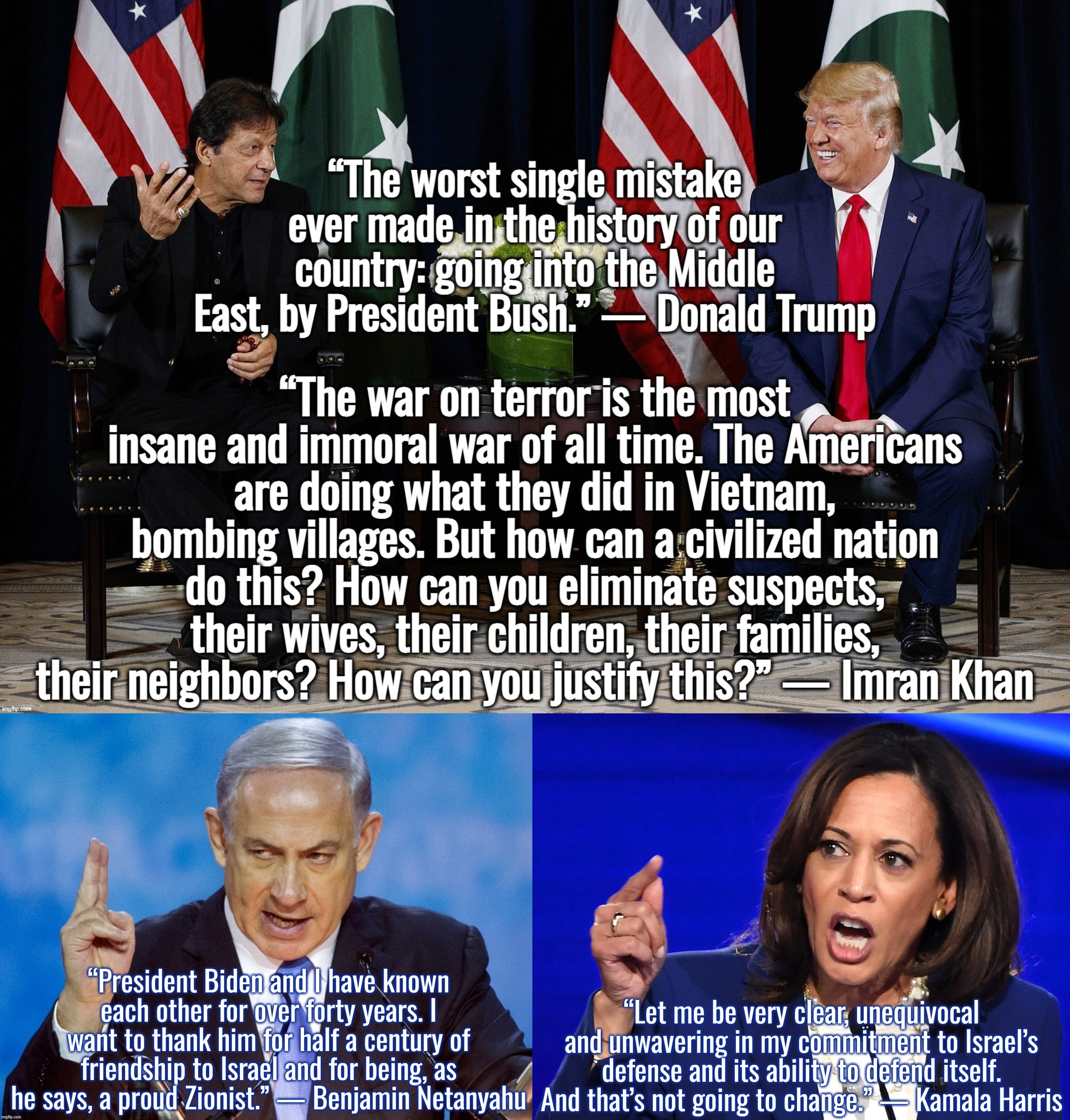 “It's a rigged system.” — Donald Trump | image tagged in pakistan,israel,kamala harris,donald trump,palestine | made w/ Imgflip meme maker