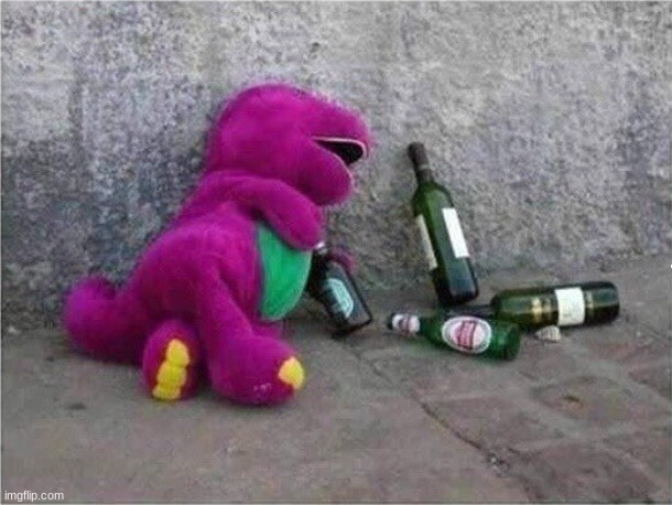 Drunk Barney | image tagged in drunk barney | made w/ Imgflip meme maker