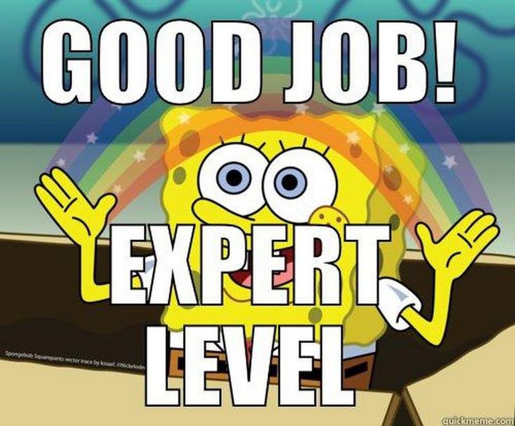 Good Job Expert Level Blank Meme Template