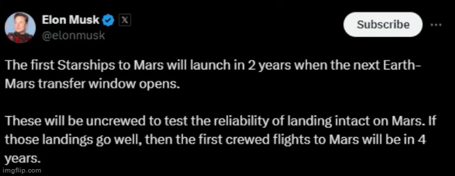 A Crewed Mars mission in 2028 is insane | made w/ Imgflip meme maker