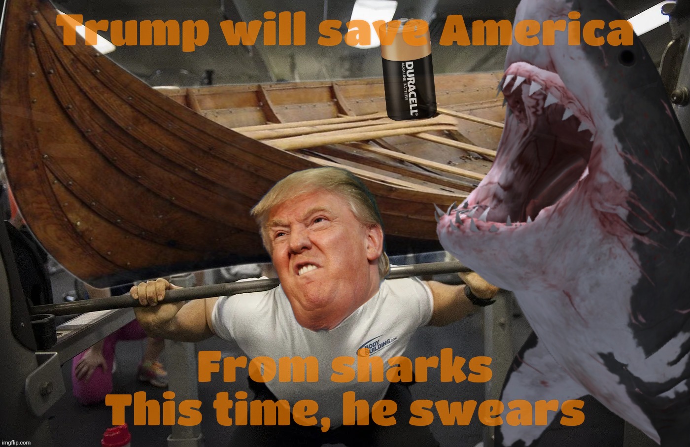 Trump will save America From sharks
This time, he swears | made w/ Imgflip meme maker