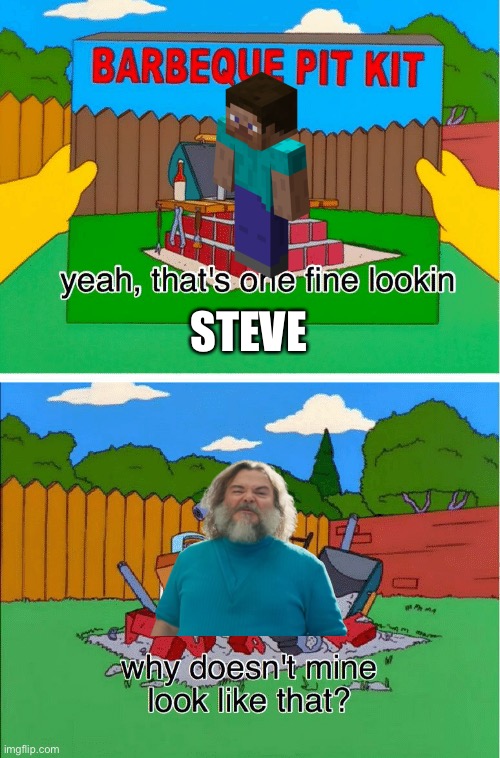 why doesn't mine look like that meme | STEVE | image tagged in why doesn't mine look like that meme | made w/ Imgflip meme maker